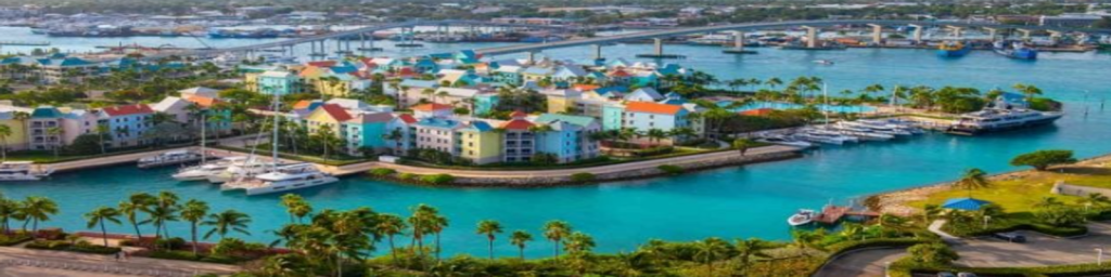 "What sets The Bahamas apart as a premier travel destination2 are its diverse attractions and experiences. Dive into the crystal-clear waters to explore vibrant coral reefs, swim with friendly pigs in Exuma, or stroll through Nassau's historic forts and colourful markets. The islands are also home to world-class resorts, golf courses, and spas, offering endless opportunities for relaxation and recreation."/credit: allianztravelinsurance.ca