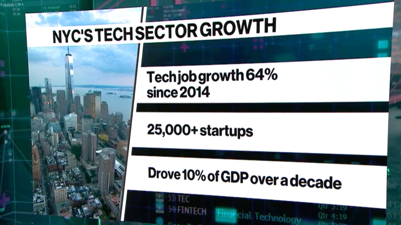 Julie Samuels, president and CEO of Tech:NYC, explains what makes New York stand out as a home for startups and tech development. She joins Caroline Hyde on “Bloomberg Technology.”